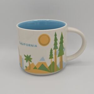 Starbucks You Are Here California Mug 14oz 2015 Blue Interior